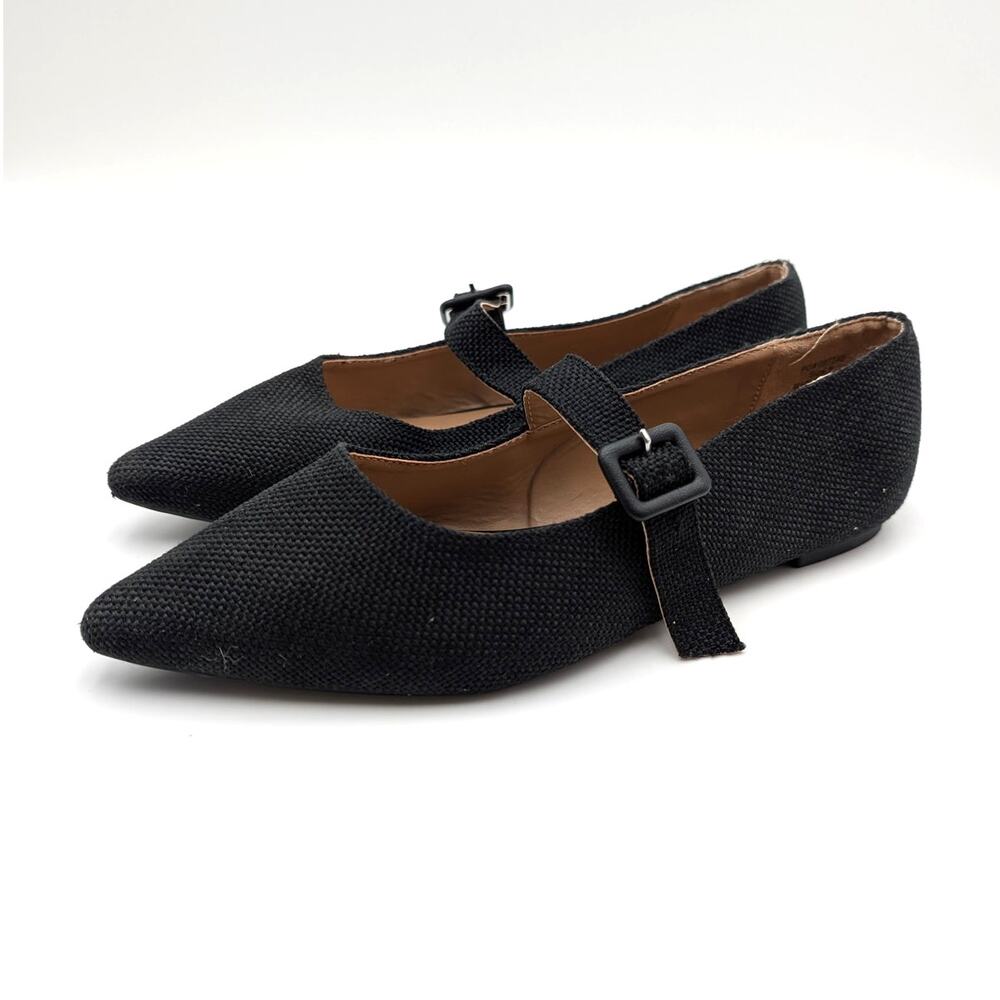 Journee Collection Karissa Pointed Toe Flats Women's Black Size US8 EU38.5